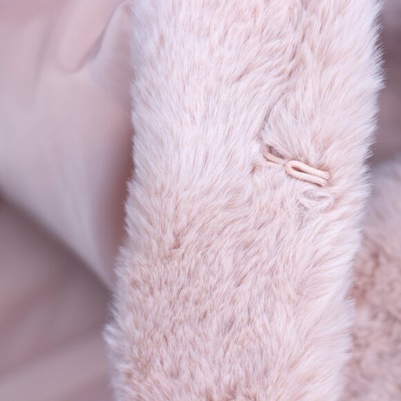 NVLT | BUNNY FAUX FUR SHORT COAT | BLUSH PINK | 100% VEGAN COAT W/POCKETS SIZE S - Picture 12 of 16